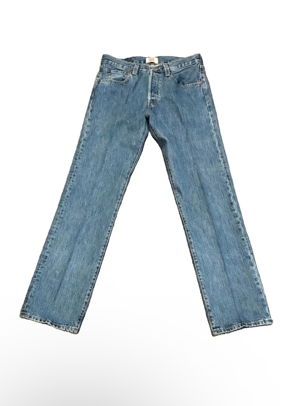 Levi's Men’s Straight Leg Denim Jeans in Light Blue Button Fly 31x32